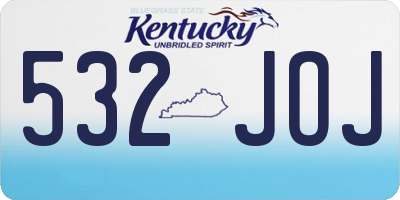 KY license plate 532JOJ