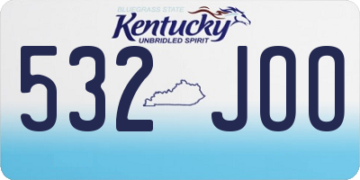 KY license plate 532JOO