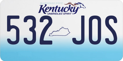 KY license plate 532JOS