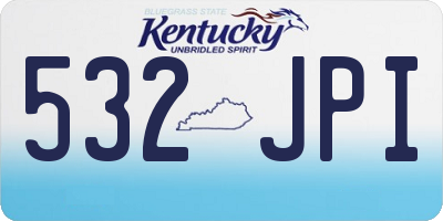 KY license plate 532JPI