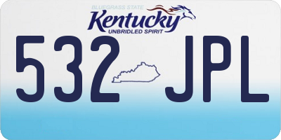 KY license plate 532JPL