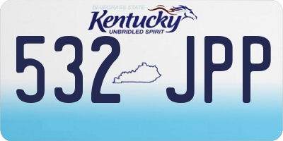 KY license plate 532JPP