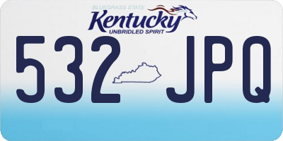 KY license plate 532JPQ
