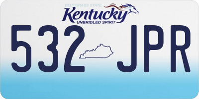 KY license plate 532JPR