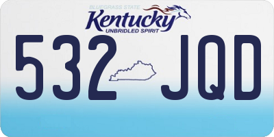 KY license plate 532JQD