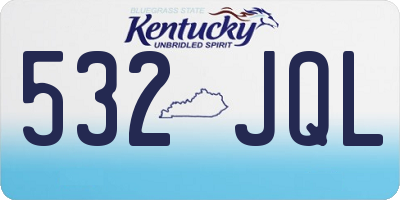 KY license plate 532JQL