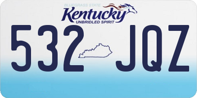 KY license plate 532JQZ