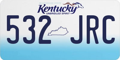 KY license plate 532JRC