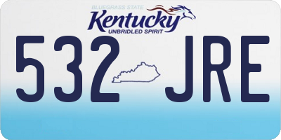 KY license plate 532JRE