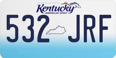 KY license plate 532JRF