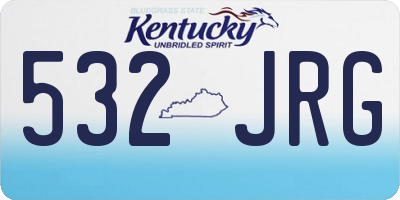 KY license plate 532JRG