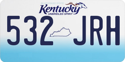 KY license plate 532JRH