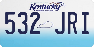 KY license plate 532JRI