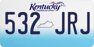 KY license plate 532JRJ