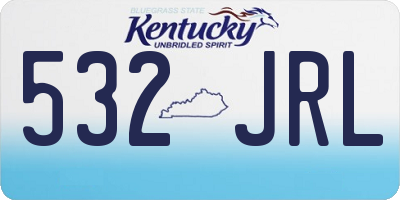 KY license plate 532JRL