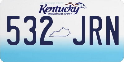 KY license plate 532JRN