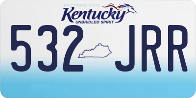 KY license plate 532JRR