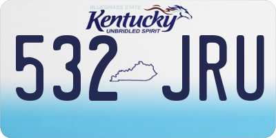 KY license plate 532JRU