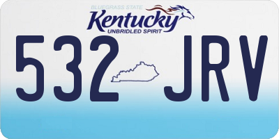KY license plate 532JRV