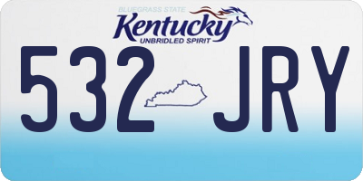 KY license plate 532JRY
