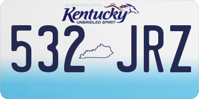 KY license plate 532JRZ