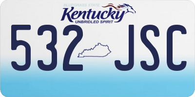 KY license plate 532JSC