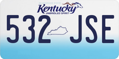 KY license plate 532JSE