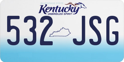 KY license plate 532JSG