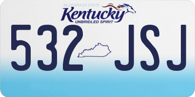 KY license plate 532JSJ