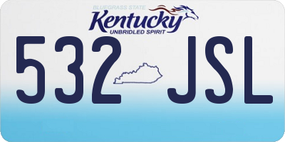 KY license plate 532JSL