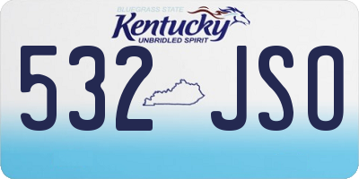 KY license plate 532JSO