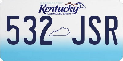 KY license plate 532JSR