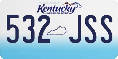 KY license plate 532JSS