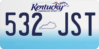 KY license plate 532JST