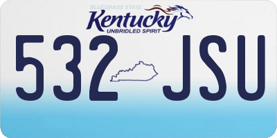KY license plate 532JSU
