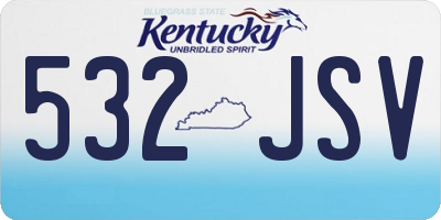 KY license plate 532JSV