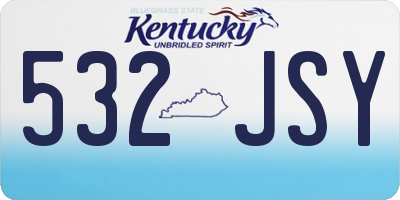 KY license plate 532JSY