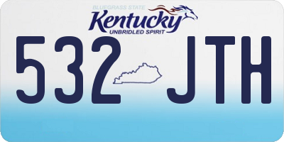KY license plate 532JTH