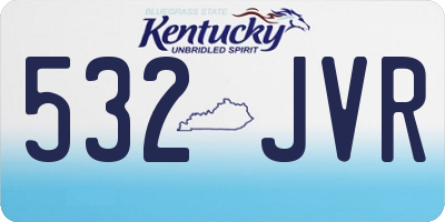 KY license plate 532JVR