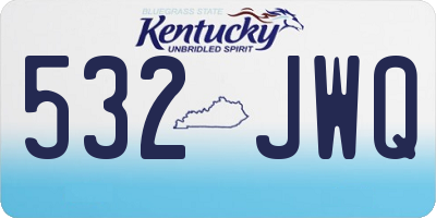 KY license plate 532JWQ