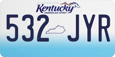 KY license plate 532JYR