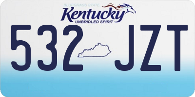 KY license plate 532JZT