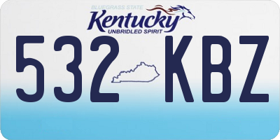 KY license plate 532KBZ