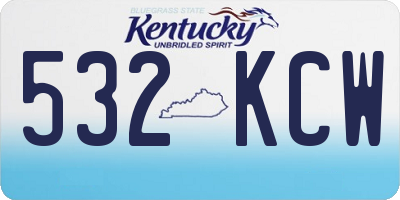 KY license plate 532KCW