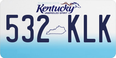 KY license plate 532KLK