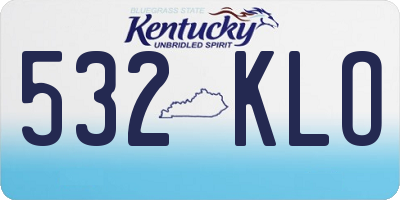 KY license plate 532KLO