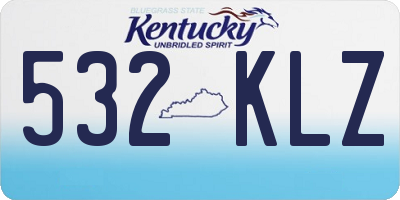 KY license plate 532KLZ
