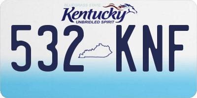 KY license plate 532KNF