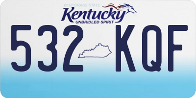 KY license plate 532KQF