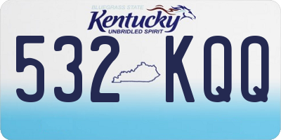 KY license plate 532KQQ